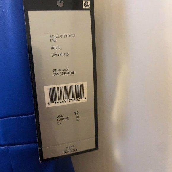 NEW Elie Tahari Gown - Royal Blue, Size 12 - Picture 3 of 4